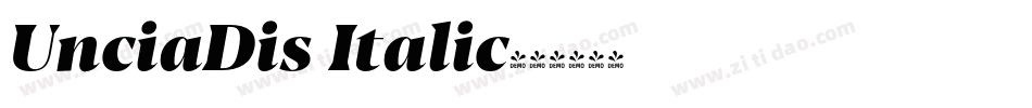 UnciaDis Italic字体转换